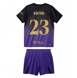 Barcelona Jules Kounde #23 Bortedraktsett Barn 2026-27 Kortermet (+ Korte bukser)