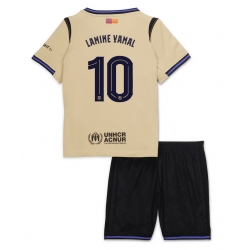 Barcelona Lamine Yamal #10 Bortedraktsett Barn 2025-26 Kortermet (+ Korte bukser)