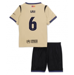 Barcelona Paez Gavi #6 Bortedraktsett Barn 2025-26 Kortermet (+ Korte bukser)