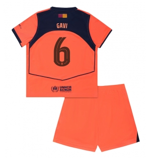 Barcelona Paez Gavi #6 Tredjedraktsett Barn 2025-26 Kortermet (+ Korte bukser)