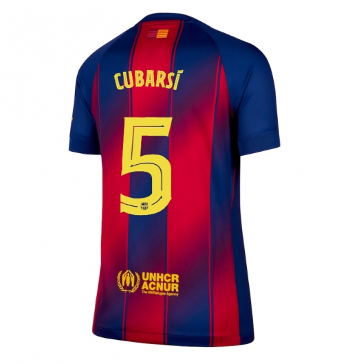Barcelona Pau Cubarsi #5 Hjemmedrakt Dame 2025-26 Kortermet Barcelona Pau Cubarsi #5 Hjemmedrakt Dame 2025-26 Kortermet