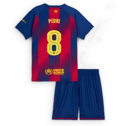 Barcelona Pedri Gonzalez #8 Hjemmedraktsett Barn 2025-26 Kortermet (+ Korte bukser)