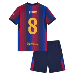 Barcelona Pedri Gonzalez #8 Hjemmedraktsett Barn 2026-27 Kortermet (+ Korte bukser)