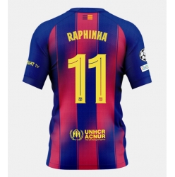 Barcelona Raphinha Belloli #11 Hjemmedrakt 2025-26 Kortermet