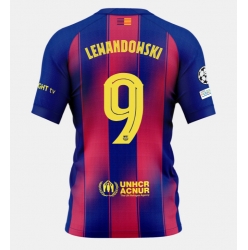 Barcelona Robert Lewandowski #9 Hjemmedrakt 2025-26 Kortermet