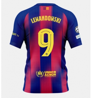 Barcelona Robert Lewandowski #9 Hjemmedrakt 2025-26 Kortermet