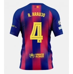 Barcelona Ronald Araujo #4 Hjemmedrakt 2025-26 Kortermet
