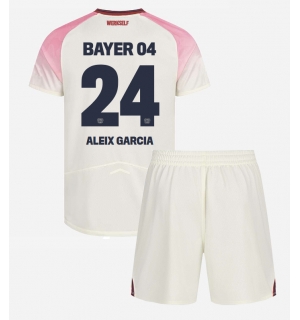 Bayer Leverkusen Aleix Garcia #24 Bortedraktsett Barn 2025-26 Kortermet (+ Korte bukser)