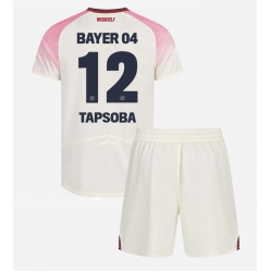 Bayer Leverkusen Edmond Tapsoba #12 Bortedraktsett Barn 2025-26 Kortermet (+ Korte bukser)