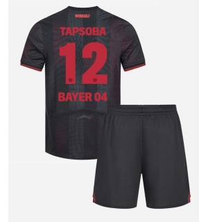 Bayer Leverkusen Edmond Tapsoba #12 Hjemmedraktsett Barn 2025-26 Kortermet (+ Korte bukser)