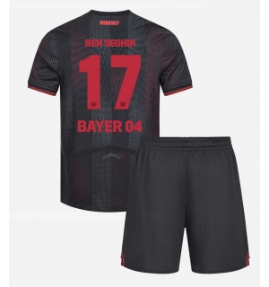 Bayer Leverkusen Eliesse Ben Seghir #17 Hjemmedraktsett Barn 2025-26 Kortermet (+ Korte bukser)