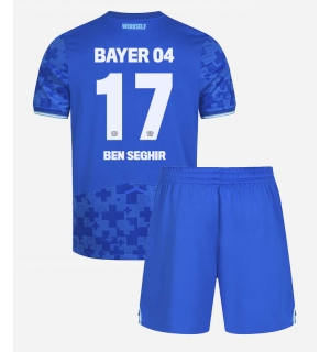 Bayer Leverkusen Eliesse Ben Seghir #17 Tredjedraktsett Barn 2025-26 Kortermet (+ Korte bukser)