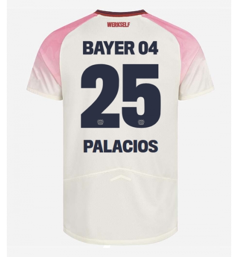 Bayer Leverkusen Exequiel Palacios #25 Bortedrakt 2025-26 Kortermet Bayer Leverkusen Exequiel Palacios #25 Bortedrakt 2025-26 Kortermet