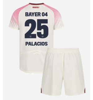 Bayer Leverkusen Exequiel Palacios #25 Bortedraktsett Barn 2025-26 Kortermet (+ Korte bukser)