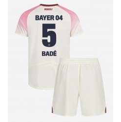 Bayer Leverkusen Loic Bade #5 Bortedraktsett Barn 2025-26 Kortermet (+ Korte bukser)