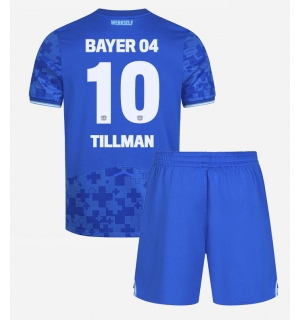 Bayer Leverkusen Malik Tillman #10 Tredjedraktsett Barn 2025-26 Kortermet (+ Korte bukser)