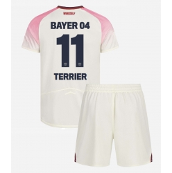 Bayer Leverkusen Martin Terrier #11 Bortedraktsett Barn 2025-26 Kortermet (+ Korte bukser)