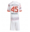 Bayern Munich Aleksandar Pavlovic #45 Bortedraktsett Barn 2025-26 Kortermet (+ Korte bukser)