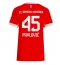 Bayern Munich Aleksandar Pavlovic #45 Hjemmedrakt Dame 2025-26 Kortermet Bayern Munich Aleksandar Pavlovic #45 Hjemmedrakt Dame 2025-26 Kortermet