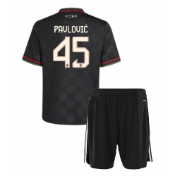 Bayern Munich Aleksandar Pavlovic #45 Tredjedraktsett Barn 2025-26 Kortermet (+ Korte bukser)