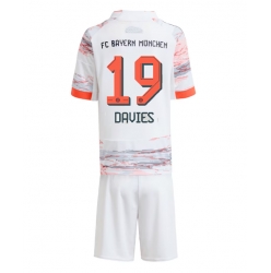 Bayern Munich Alphonso Davies #19 Bortedraktsett Barn 2025-26 Kortermet (+ Korte bukser)