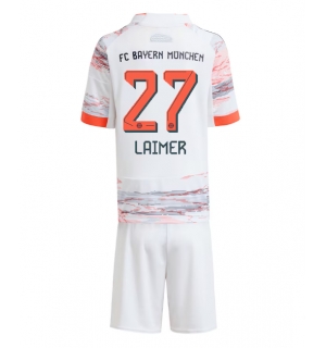 Bayern Munich Konrad Laimer #27 Bortedraktsett Barn 2025-26 Kortermet (+ Korte bukser)