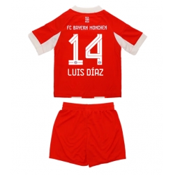 Bayern Munich Luis Diaz #14 Hjemmedraktsett Barn 2025-26 Kortermet (+ Korte bukser)