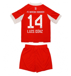 Bayern Munich Luis Diaz #14 Hjemmedraktsett Barn 2025-26 Kortermet (+ Korte bukser)