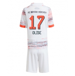 Bayern Munich Michael Olise #17 Bortedraktsett Barn 2025-26 Kortermet (+ Korte bukser)