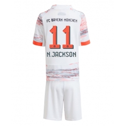 Bayern Munich Nicolas Jackson #11 Bortedraktsett Barn 2025-26 Kortermet (+ Korte bukser)