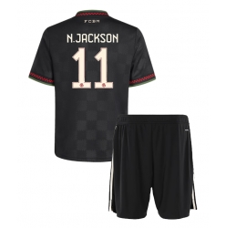 Bayern Munich Nicolas Jackson #11 Tredjedraktsett Barn 2025-26 Kortermet (+ Korte bukser)