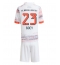 Bayern Munich Sacha Boey #23 Bortedraktsett Barn 2025-26 Kortermet (+ Korte bukser)