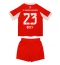 Bayern Munich Sacha Boey #23 Hjemmedraktsett Barn 2025-26 Kortermet (+ Korte bukser)