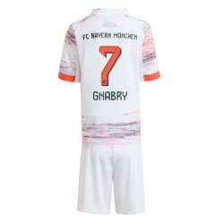 Bayern Munich Serge Gnabry #7 Bortedraktsett Barn 2025-26 Kortermet (+ Korte bukser)