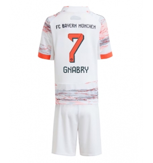Bayern Munich Serge Gnabry #7 Bortedraktsett Barn 2025-26 Kortermet (+ Korte bukser)