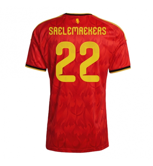 Belgia Alexis Saelemaekers #22 Hjemmedrakt VM 2026 Kortermet Belgia Alexis Saelemaekers #22 Hjemmedrakt VM 2026 Kortermet