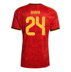 Belgia Amadou Onana #24 Hjemmedrakt VM 2026 Kortermet
