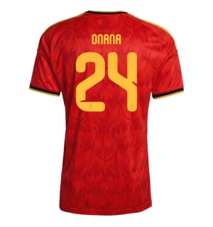 Belgia Amadou Onana #24 Hjemmedrakt VM 2026 Kortermet