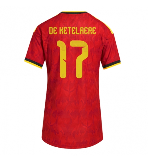 Belgia Charles De Ketelaere #17 Hjemmedrakt Dame VM 2026 Kortermet Belgia Charles De Ketelaere #17 Hjemmedrakt Dame VM 2026 Kortermet