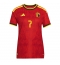 Belgia Kevin De Bruyne #7 Hjemmedrakt Dame VM 2026 Kortermet Belgia Kevin De Bruyne #7 Hjemmedrakt Dame VM 2026 Kortermet