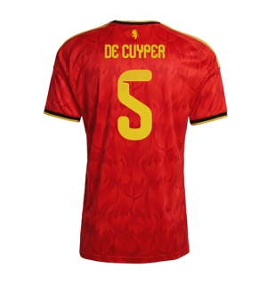 Belgia Maxim De Cuyper #5 Hjemmedrakt VM 2026 Kortermet