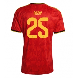 Belgia Nathan Ngoy #25 Hjemmedrakt VM 2026 Kortermet