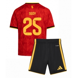 Belgia Nathan Ngoy #25 Hjemmedraktsett Barn VM 2026 Kortermet (+ Korte bukser)