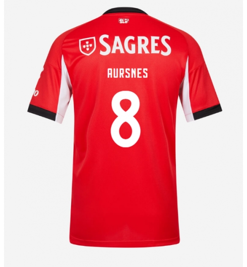 Benfica Fredrik Aursnes #8 Hjemmedrakt 2025-26 Kortermet Benfica Fredrik Aursnes #8 Hjemmedrakt 2025-26 Kortermet