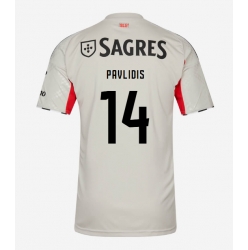 Benfica Vangelis Pavlidis #14 Bortedrakt 2025-26 Kortermet