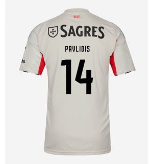 Benfica Vangelis Pavlidis #14 Bortedrakt 2025-26 Kortermet