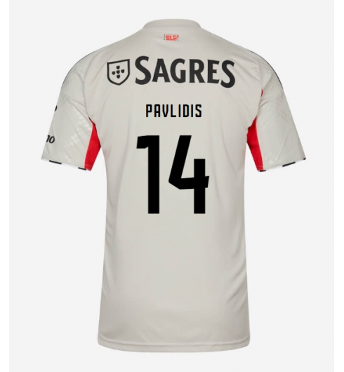 Benfica Vangelis Pavlidis #14 Bortedrakt 2025-26 Kortermet Benfica Vangelis Pavlidis #14 Bortedrakt 2025-26 Kortermet