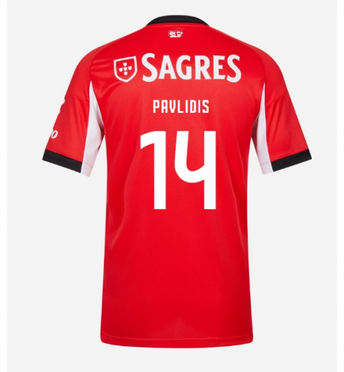 Benfica Vangelis Pavlidis #14 Hjemmedrakt 2025-26 Kortermet Benfica Vangelis Pavlidis #14 Hjemmedrakt 2025-26 Kortermet