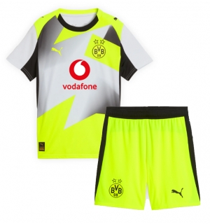Borussia Dortmund Bortedraktsett Barn 2025-26 Kortermet (+ Korte bukser)