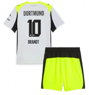 Borussia Dortmund Julian Brandt #10 Bortedraktsett Barn 2025-26 Kortermet (+ Korte bukser)